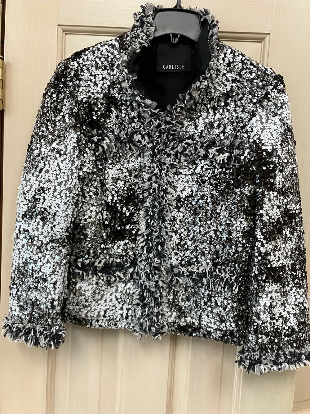 Carlisle Black and Silver Sequin Blazer